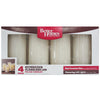 Flameless LED Pillar Candles 4-Pack, Vanilla Scented