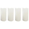 Flameless LED Pillar Candles 4-Pack, Vanilla Scented